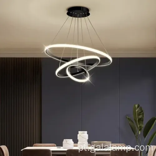 Sala de estar de luxo decorativo anel círculo pingente